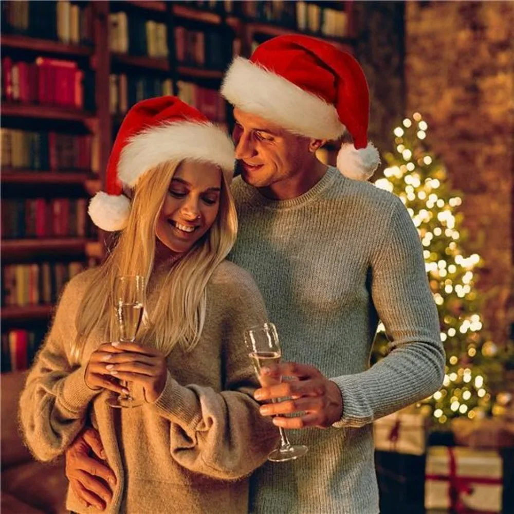 Christmas Hat, Xmas Hat Holiday for Adults Unisex Santa Hat For Party Supplies